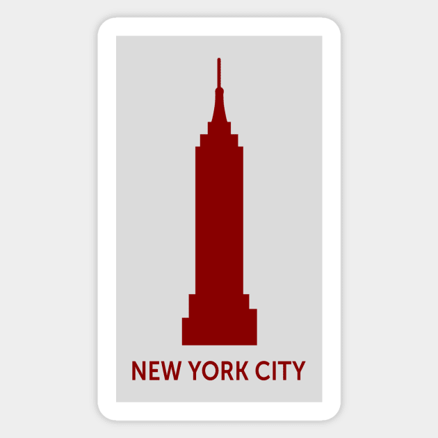 New York City Empire State Bulding Sticker by byebyesally